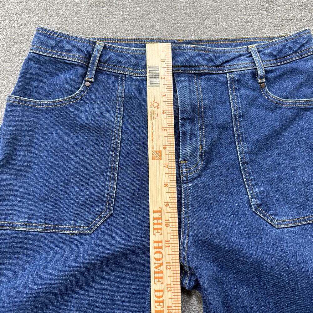 Boden Y2K Womens Cargo Wide Leg Jeans 12R Blue High Rise Deep Pocket Denim Pants - Picture 3 of 9